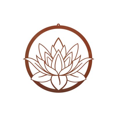 Wandbild Lotus - Edelrost