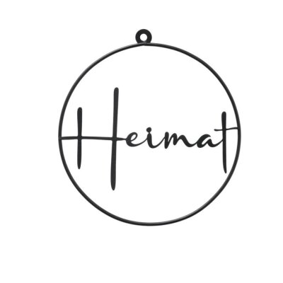 Schild "Heimat" in schwarz