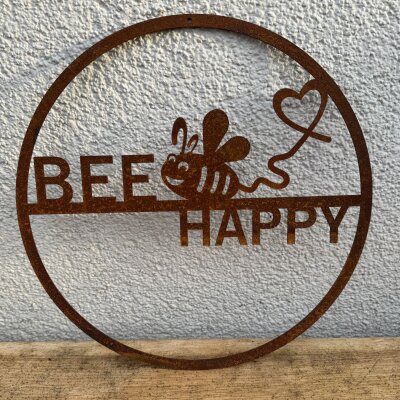 Dekoring "Bee Happy" - Edelrost