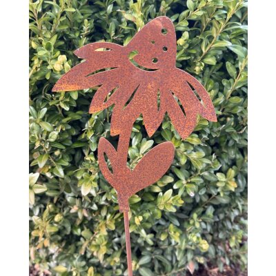 Gartenstecker Echinacea - Edelrost