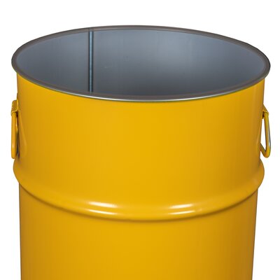 Deckelfass zylindrisch 60 Liter gelb